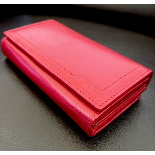 Bőr pénztárca-Női-Piros TG110 - Ajándék ötlet hölgyeknek