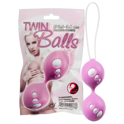 You2Toys - Twin Balls - gésagolyó duó (pink) - Erotikus ajándék - Ajándék nőknek