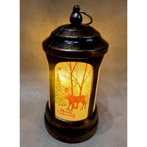  Bronz színű ledes  lámpa  Rénszarvas mintával - Ajándék ötlet karácsonyra