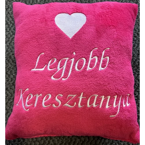 Hímzett párna - Legjobb keresztanya 
