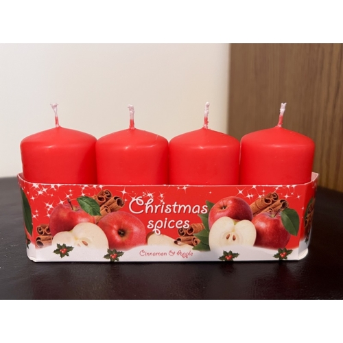 Adventi illatgyertya 4db-os  Christmas Spices - Ajándék karácsonyra