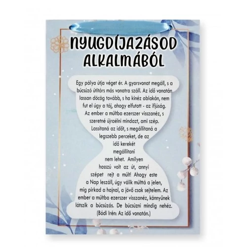 Dísztábla-A nyugdíjazásod alkalmából 3
