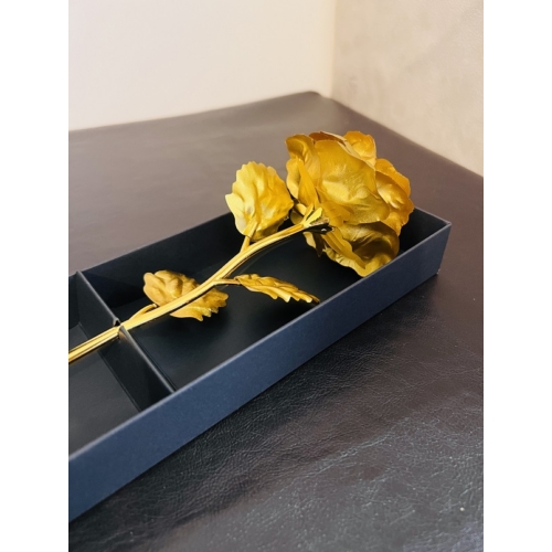 Fém Rózsa dobozban - arany színű - Szerelmes ajándék - Ajándék nőknek