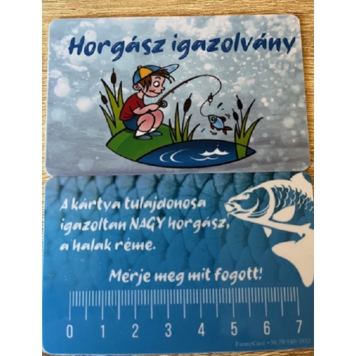 Kártya - Horgász igazolvány 2 - Ajándék ötlet horgászoknak