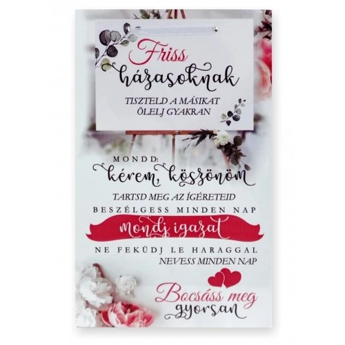 Dísztábla Kicsi - Friss házasoknak