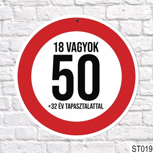 Sebességkorlátozó tábla 50-es 2