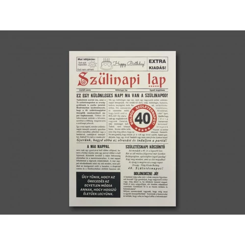 Újság - Szülinapi lap 4