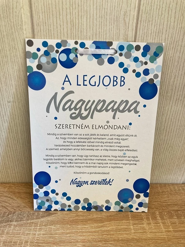 Tábla - Legjobb Nagypapa - Ajándék Nagypapának