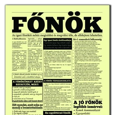 Újság-Főnök - Ajándék ötlet főnöknek