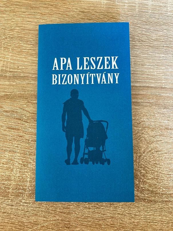 Bizonyítvány - Apa leszek  - Ajándék ötlet Apának