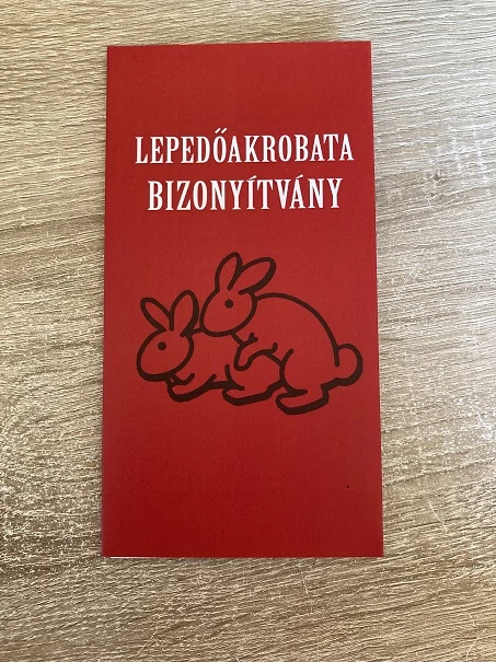 Bizonyítvány - Lepedőakrobata - Valentin napi ajándék