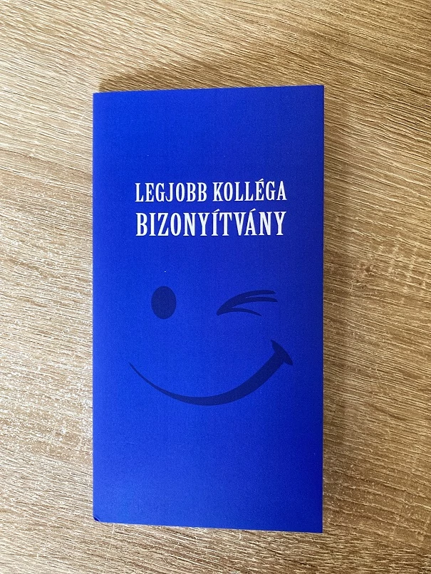 Bizonyítvány - Legjobb kolléga- Ajándék ötlet kollégának