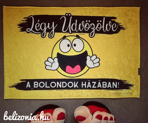 Lábtörlő - Légy üdvözölve A bolondok házába - Vicces Ajándék