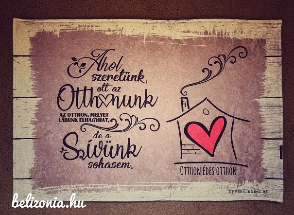 Lábtörlő - Ahol szeretünk - Családi ajándék - Ajándék ötlet házavatóra