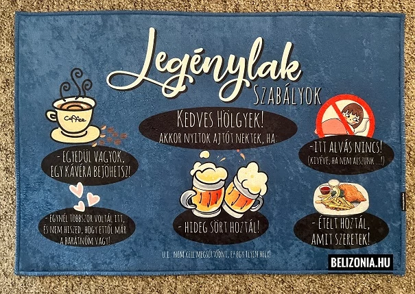 Lábtörlő - Legénylak - Vicces Ajándék - Ajándék ötlet férfiaknak
