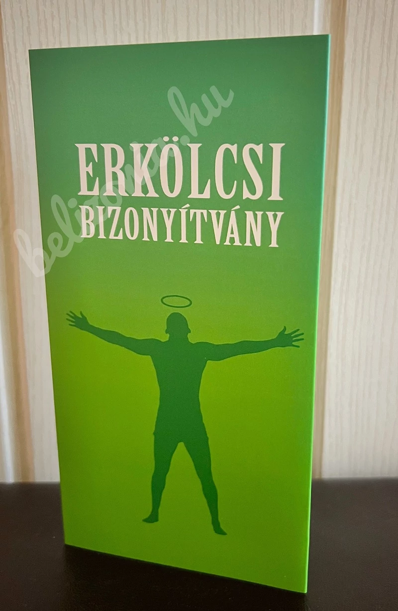 Bizonyítvány - Erkölcsi  - Vicces ajándék - Ajándék ötlet Nőknek - Férfiaknak