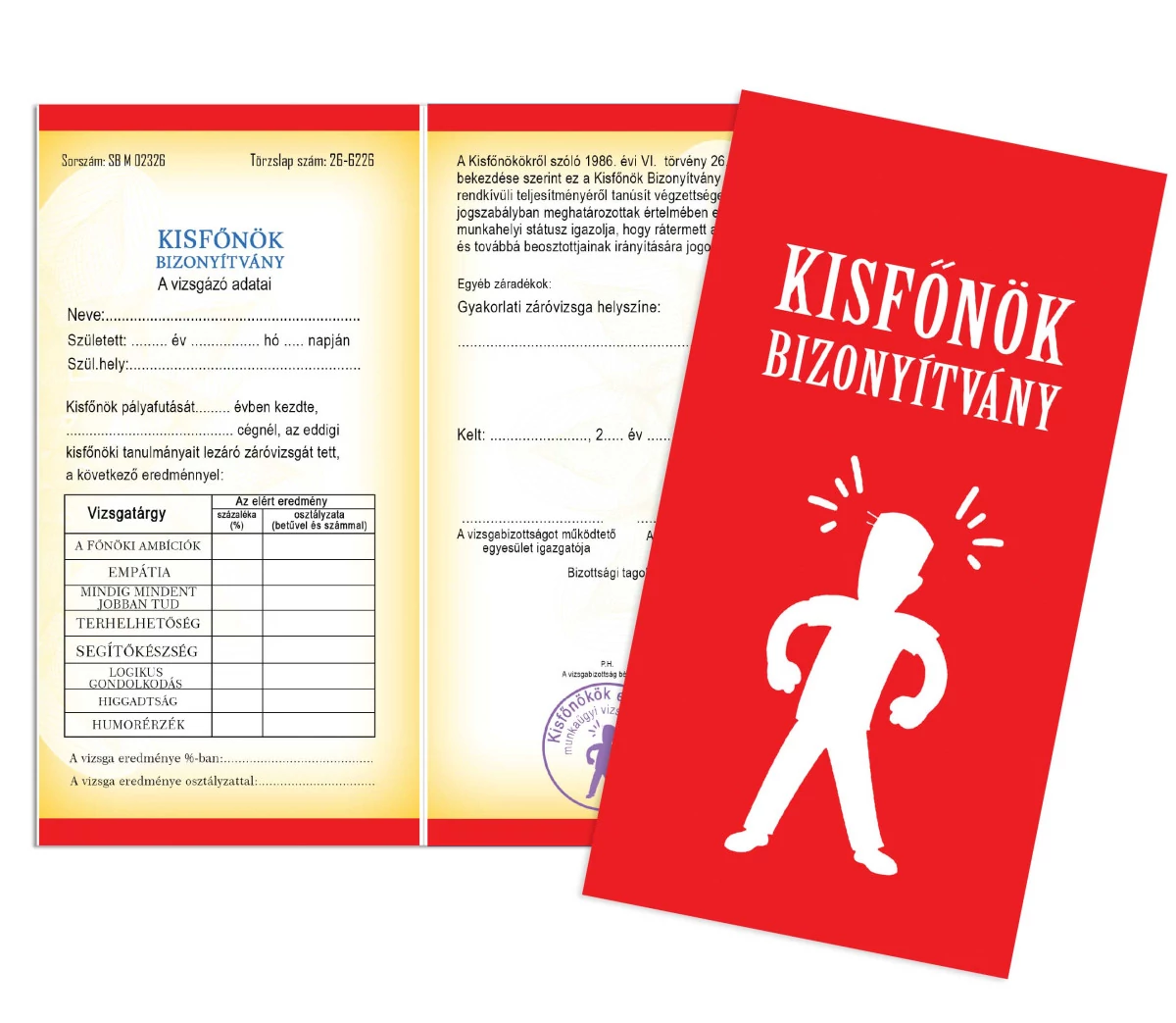 Bizonyítvány - Kisfőnök - Ajándék ötlet főnöknek