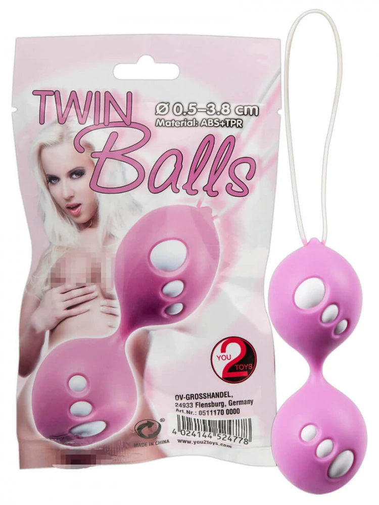 You2Toys - Twin Balls - gésagolyó duó (pink) - Erotikus ajándék - Ajándék nőknek