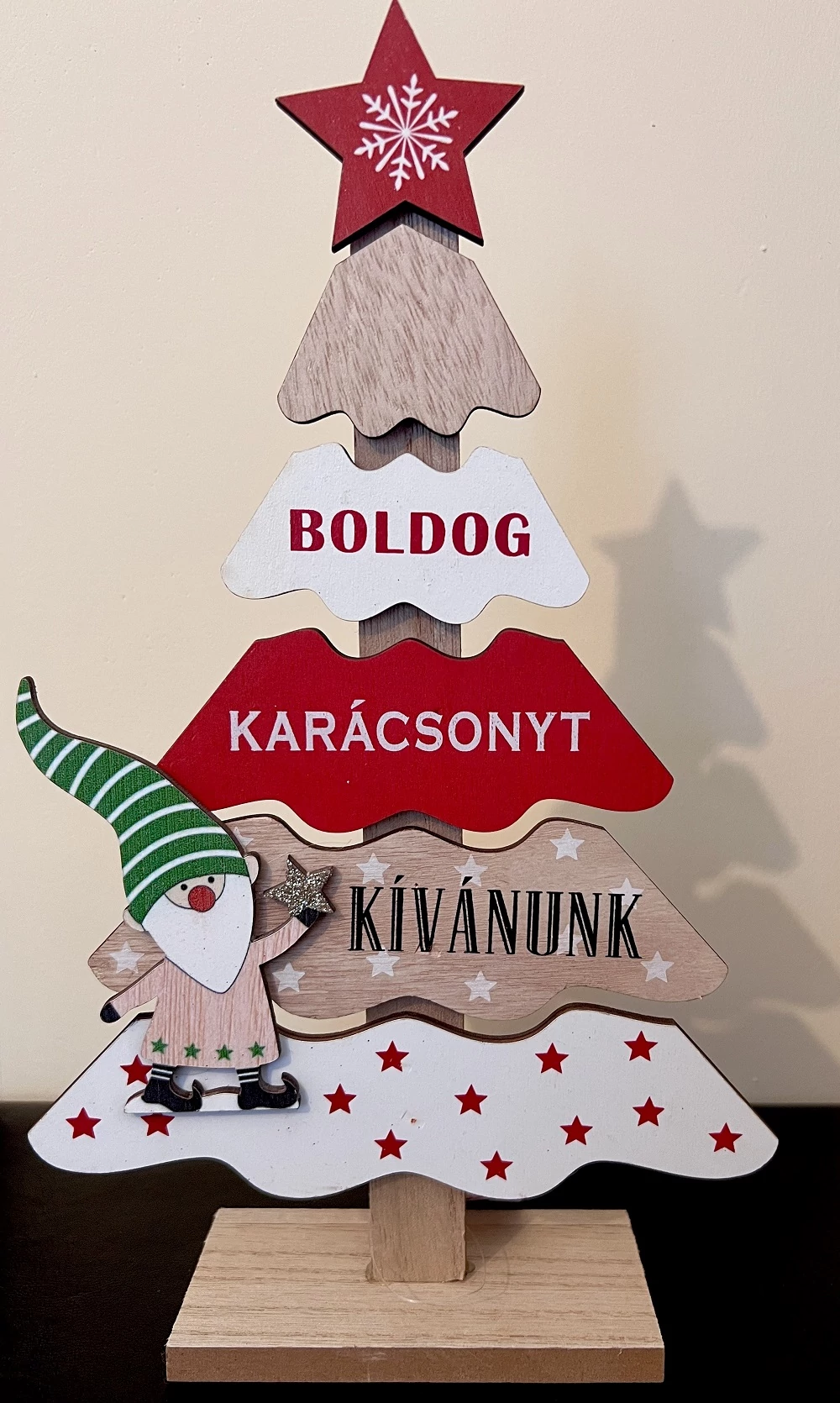 Fenyőfa manóval - Boldog Karácsonyt kívánunk