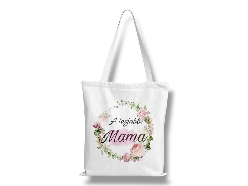Vászontáska  - Legjobb Mama 2 - Ajándék Nagymamának - Anyák napi ajándék