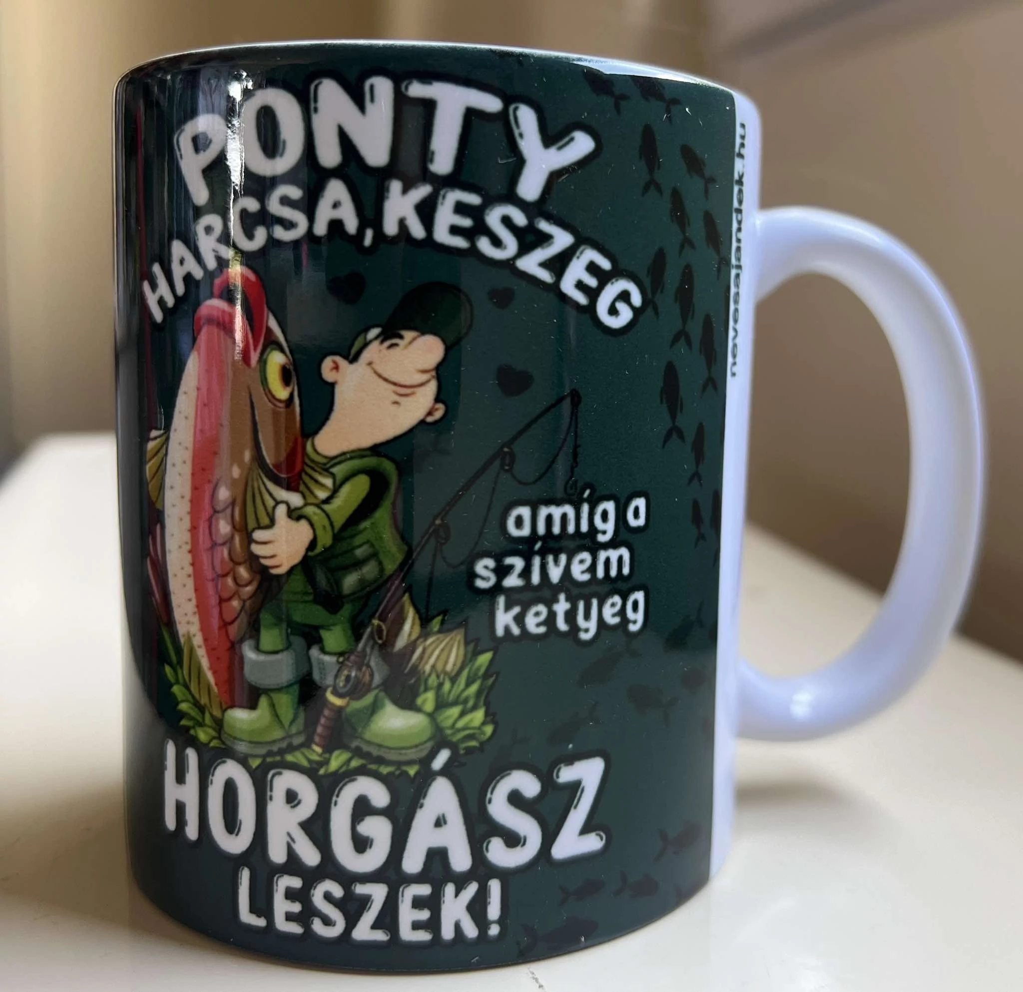 Bögre - Ponty harcsa keszeg - Vicces Ajándék Ötlet Horgászoknak